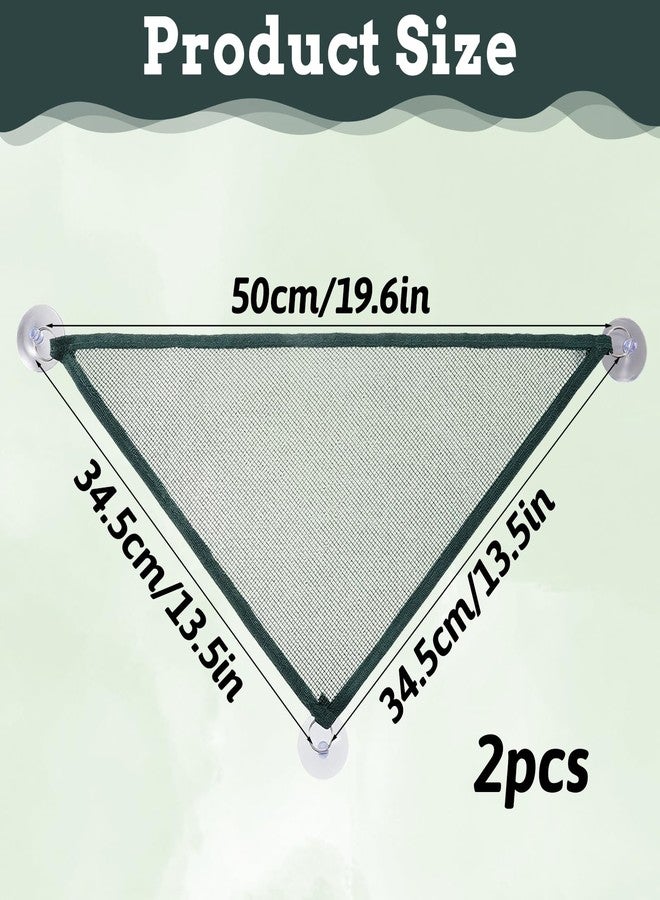 Zelphvt Reptile Hammock 2 PCS Bearded Dragon Hammocks Green Mesh Breathable Reptile Hammock for Lizard, Leopard Geckos, Ball Python, Anoles, Geckos, Snakes, Chameleon - Image 2